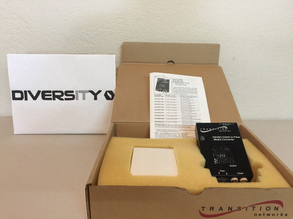 Transition Networks DS3/E3 COAX to Fiber Media Converter SCSCF3013-100