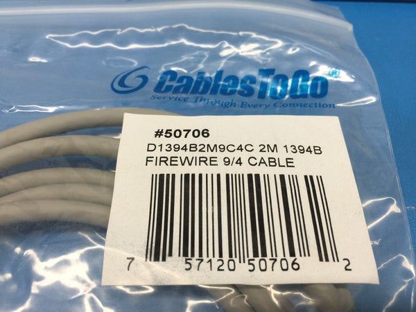 Cables To Go 50706 (D1394B2M9C4C) 2M IEEE-1394B Firewire 9pin to 4pin Male/Male