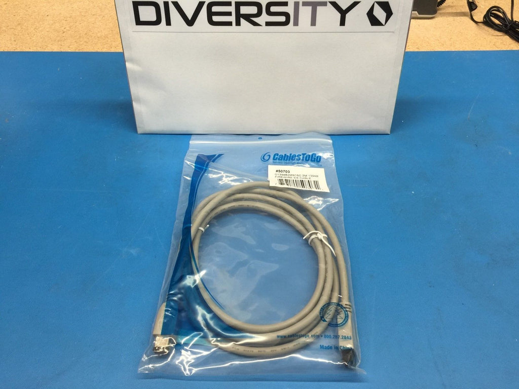 Cables To Go 50703 (D1394B2M9C6C) 2M IEEE-1394B Firewire 9pin to 6pin Male/Male