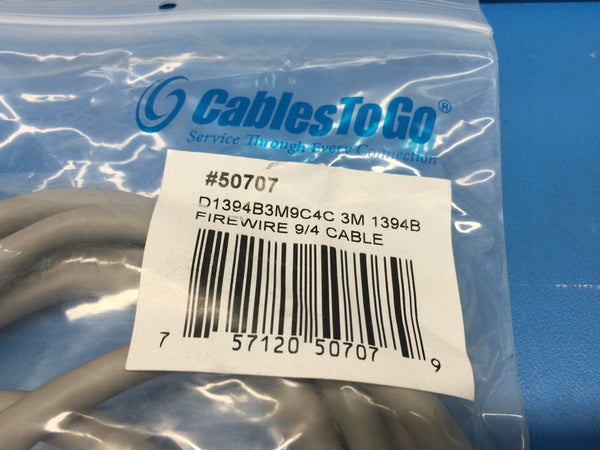 Cables To Go 50707 (D1394B3M9C4C) 3M IEEE-1394B Firewire 9pin to 4pin Male/Male
