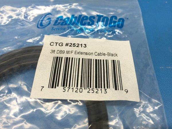 Cables To Go 25213 (10D1-03203BK) 3ft Serial RS232 DB9 Male/Female