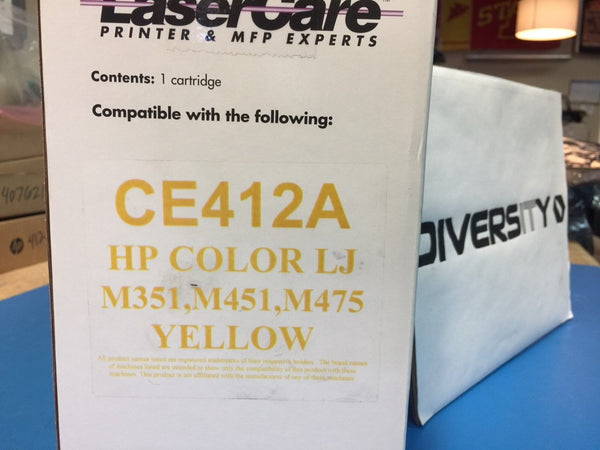 LaserCare HP Compatible Color LJ M351 M451 M475 MFP CE412A YELLOW *BRAND NEW*