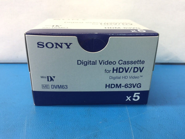 Sony HD HDM-63VG MiniDV HDV/DV *LOT OF 5 BRAND NEW SEALED*