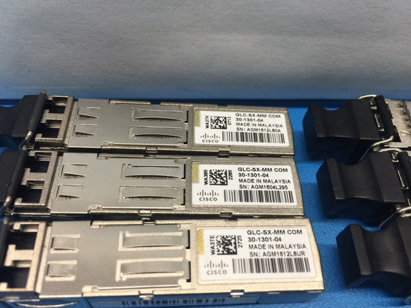 Cisco 1000BASE-SX 850nm Transceiver Module GLC-SX-MM 30-1301-04 *Lot of 7*