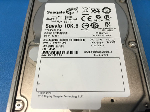 Seagate Savvio 10K.5 300GB SAS 10K 2.5" (9TE066-002) ST9300605SS HDD w/ Caddy