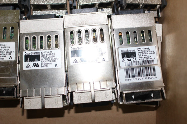 Cisco WS-G5484 30-0759-01 1000BASE-SX GBIC Transceiver Module Lot of 38
