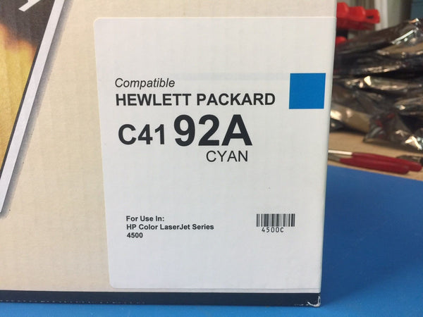 QLC HP Compatible Toner For LaserJet 4500 4550 C4192A 92A CYAN *BRAND NEW*