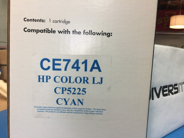 LaserCare HP Compatible Color LaserJet CP5225 CE741A CYAN *BRAND NEW*