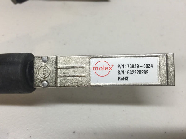 Molex 73929-0024 .5m Fiber Optic Cable *LOT Of 4* 739290024 112-00084 Rev A0